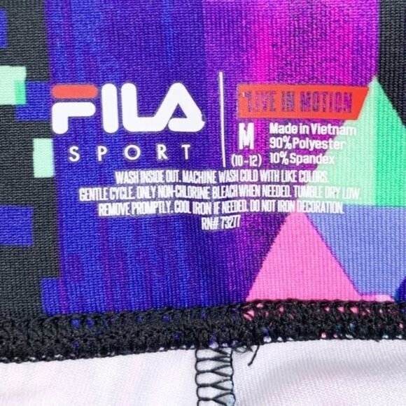 FILA Sport Performance Tribal Colorful Leggings Girls Size Medium (10 - 12) - Picture 7 of 10